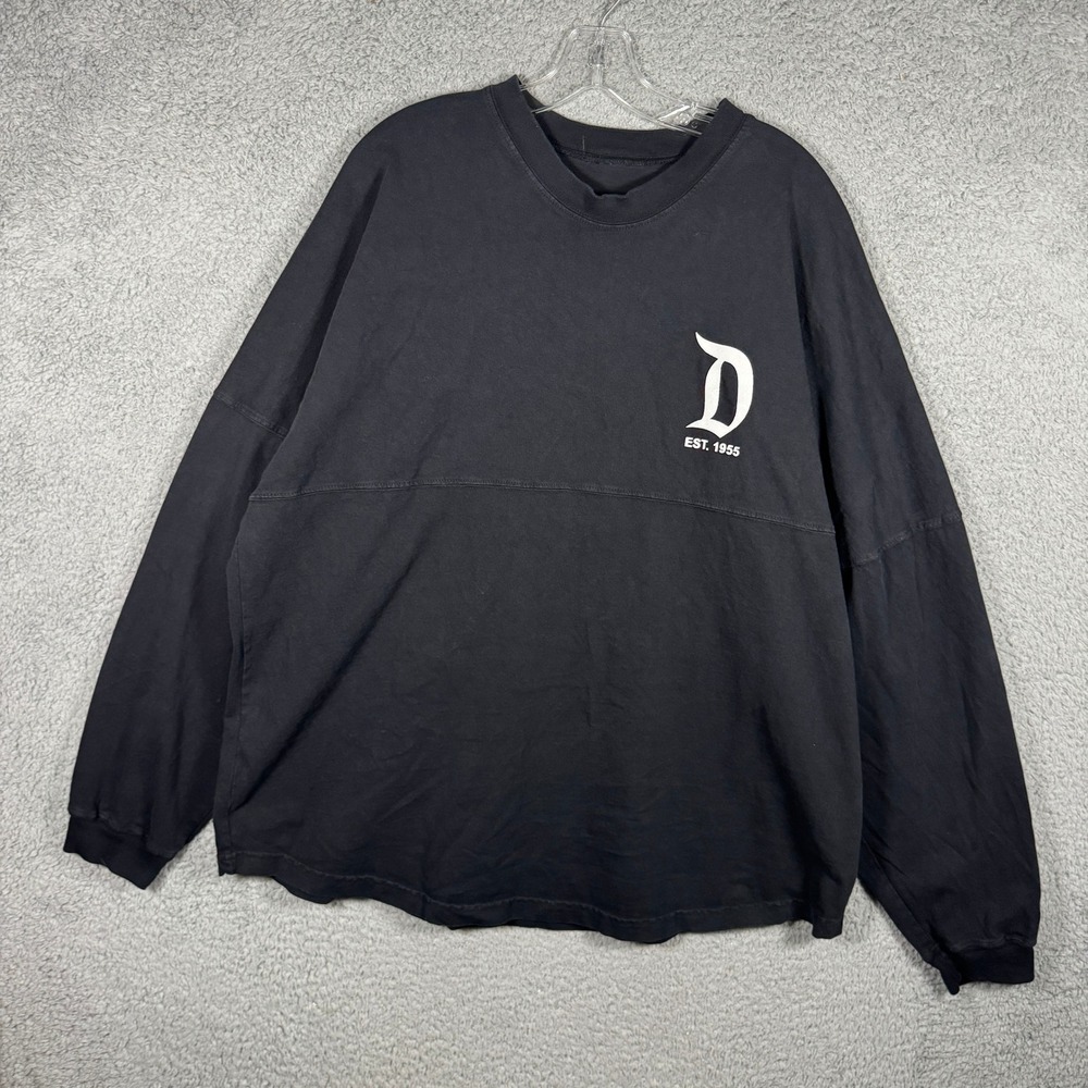 Disney Parks Spirit Jersey Mens Large Black Disneyland Resort Long Sleeve Shirt